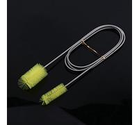 Cepillo de Limpieza de Tuberías Versátil con Cepillos de Dos Tamaños para Limpiar Tuberías y Tubos de Vidrio, 3 Colores (Yellow)