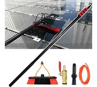 Cepillo de limpieza de ventanas de 7,2 m con poste de extensión y manguera, panel solar de alto alcance y herramientas de limpieza fotovoltaica, equipo profesional de lavado de ventanas para uso