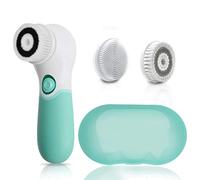 Cepillo de Limpieza Facial Cepillo de limpieza de la cara Cepillo de silicona eléctrica Cepillo de limpieza facial Limpiador facial Masajeador de cepillo de limpieza con estuche Masajeador Facial Eléc