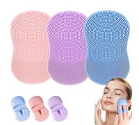 Cepillo de Limpieza Facial de Silicona, Paquete de 3 cepillos de limpieza facial manual,Cepillo Limpiador de Maquillaje, Almohadilla de Limpieza,Exfoliante Facial para Niñas Hermanas Mejores Amigas