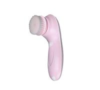 Cepillo de Limpieza Facial Exfoliante Cepillo Facial Multifunción Portátil Depurador Facial para Mujer Hombre con Base (Rosa)