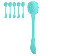 Cepillo de Limpieza Facial, Mascarilla de Barro de Drenaje Linfático Cepillo Masaje de Silicona para Hotel en Casa para Salón de Belleza para Mujeres(Verde de dos cabezas)