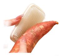 Cepillo de limpieza flexible para bayas, manzanas, patatas y verduras de hoja verde con tecnología suave de cerdas de polietileno (beige)