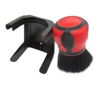 Cepillo de limpieza interior de coche con cerdas suaves y estante de almacenamiento para llegar a puntos estrechos en el salpicadero y los paneles del vehículo (C rojo)