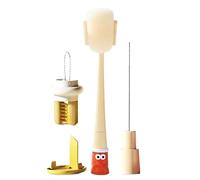 Cepillo de limpieza para botellas - Tamaño cabeza cepillo, cepillos limpieza profunda para botellas cuello estrecho | Para vaso taza decantador tapón uso diario viaje cocina casa escuela