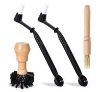 Cepillo de Limpieza para Cafetera 4 Piezas, Set de Pinceles y Cepillos para Limpieza de Cafetera, Accesorios para Molinillo de Café, Portafiltro, Barista, Hogar y Cocina