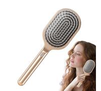 Cepillo de limpieza para el cabello, retráctil, domador, cepillo para desenredar, anti para cabello grueso, cabello largo, herramienta de masaje para mujeres y niñas