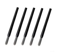 Cepillo de limpieza para espresso, cerdas de nailon de alta densidad, accesorios para molinillo de café, diseño de cabeza angular, para portafiltros, cabezal de grupo, 13,9 cm, negro y gris (5