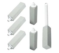 Cepillo de limpieza para inodoro de piedra pómez, removedor de anillos de agua dura, varita de cepillo de anillo de agua dura extra fuerte con mango extra largo para óxido, azulejos, fregadero de