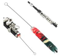 Cepillo de limpieza Piccolo, varilla de limpieza de flauta de metal colorida para mantenimiento de base, accesorios de instrumentos musicales para piccolos y otros instrumentos, varilla del kit d