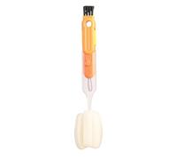 Cepillo de limpieza portátil para tapas de tazas, limpiador de botellas de agua, 12.6 x 2.36 x 1.18 pulgadas, limpiador multiusos de tapas de cocina para vasos, tazas, popote, ranura y mantenimiento