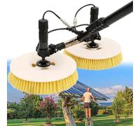 Cepillo de Limpieza Solar con Rodillo, telescópico para Lavado de Autos de 3,5 m, 5,5 m y 7,4 m. Mango Largo con cerdas para vehículos recreativos, Camiones, Barcos y Paneles solares. Limpia