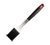 Cepillo de limpieza y raspador para parrilla de barbacoa, accesorios de limpieza fuertes, cerdas de acero inoxidable seguras, cepillo de herramienta de limpieza de 15.5 pulgadas para parrilla y