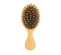 Cepillo de madera de bambú para el cabello, masajeador de cuero cabelludo para el crecimiento del cabello, cepillo alisador antiestático para barba, cepillo de haya (peine infantil)