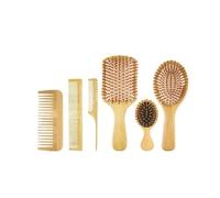 Cepillo de madera de bambú para el cabello, peine de masaje, masajeador de cuero cabelludo para el crecimiento del cabello, cepillo alisador de barba suave