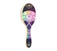 Cepillo de madera misterioso Tarot astrológico esqueleto paleta cepillo para el pelo para mujeres cepillo de madera para mujeres cepillo de masaje para el cabello
