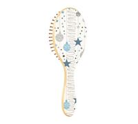 Cepillo de madera para el cabello, azul y gris, bola de Navidad, cepillo de paleta para cabello fino, cepillos de madera para masaje de cabello