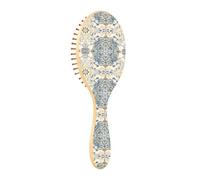 Cepillo de madera para el cabello, diseño de cachemira, azul gloria, sin costuras, patrón sin costuras, 1 cepillo de pelo de paleta para mujeres, cepillos de pelo de madera para mujer, cepillo de