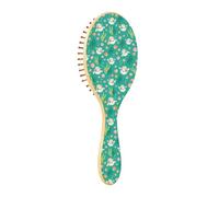Cepillo de madera para el pelo, cepillo de madera para el cabello, cepillo de madera para masaje, cepillo de pelo de pescado y algas marinas