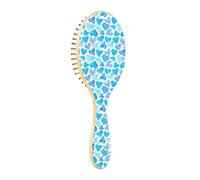 Cepillo de madera para el pelo, cepillo de madera para el pelo, cepillo de masaje para el cabello, con corazones, romántico, amor, boda, cumpleaños, día de San Valentín, día de la madre