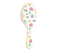 Cepillo de madera para el pelo, cepillo de madera para mujer, cepillo de madera natural, ballenas, tortugas, delfines, algas marinas