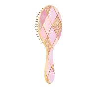 Cepillo de madera para el pelo College Chic Peach and Gold Paddle Cepillo de madera para el cabello, cepillo de masaje de madera