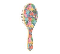 Cepillo de madera para mujer, cepillo de madera para el crecimiento del cabello, cepillo de pelo natural, medusas y algas