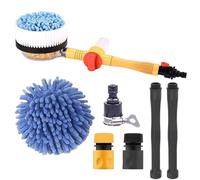 Cepillo de mango largo para lavado de coches - cochecito de coche | Escoba de limpieza para vehículos - para camiones SUV Sedán Vehículo Camping-Car Interior Exterior Parabrisas Rueda