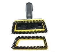 Cepillo de mano de vapor de repuesto extraíble compatible con Karcher SC1 SC2 SC3 SC4 SC5 CTK1020 Series limpiador de vapor de alta dureza cerdas de nailon cabezal de limpieza desmontable (negro +