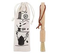 Cepillo de mantenimiento de la molinillo de café | Seleccione el mango de madera de haya y las fibras resistentes | Eficiente removedor de polvo para molinillos/mesas de barra /