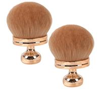 Cepillo de maquillaje corporal de 2 piezas, cepillo de bronceado de cabeza de champiñón suave con mango, herramienta de maquillaje portátil de 2.9 pulgadas para polvo, rusiler.