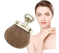 Cepillo de maquillaje corporal extra grande para autobronceador, aplicador de espalda autobronceador ovalado para cara y pierna (dorado)