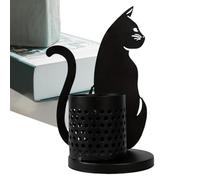 Cepillo de maquillaje portavasos, portalápices gato soporte de lápiz de encimera,Accesorios de escritorio Arte Supply Organizer, lápiz taza Decoración del hogar para lápiz, regla, pinceles