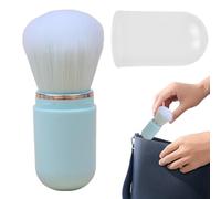 Cepillo De Maquillaje Retráctil - Cepillo De Polvo De Viaje | Cepillo De Cara Portátil Con Tapa | Cepillo Compacto En Polvo | Cepillo De Polvo Retráctil Para Fundación, Enrojecimiento, Po