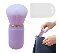 Cepillo de maquillaje retráctil, portable Travel Face Brush with Lid for Foundation, Blush, Bronzer & Powder, Soft Compact Design for On-the-Go Beauty Application