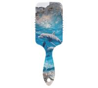 Cepillo de masaje 3D Dolphin Ocean para el crecimiento del cabello. Cepillo húmedo y seco para cabello fino para mujeres, hombres y niños con mango ergonómico
