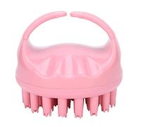 Cepillo de masaje de cuero cabelludo de cabeza redonda de mano Cepillo de lavado Champú para el cabello con mango Rosa Verde Púrpura(01)