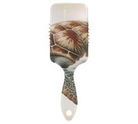 Cepillo de masaje del pelo del arte de la tortuga marina vintage, cepillo antiestático, peine del pelo de las mujeres