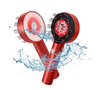 Cepillo de masaje para cuero cabelludo, IPX7 impermeable 3 en 1, motor de potencia de luz roja y azul, masajeador eléctrico del cuero cabelludo, peine de masaje del cuero cabelludo, aplicador de