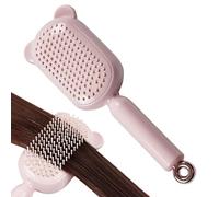 Cepillo de masaje para el cabello, cerdas densas, peine retráctil fácil de limpiar, cepillo masajeador de cuero cabelludo para cabello largo, rizado, recto, húmedo, dañado, mujeres, hombres