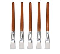 Cepillo de Máscara Facial, 5 Pcs Mango de Madera Cepillos de Maquillaje Máscaras de Barro Facial Flexibles Aplicador Cepillo de Máscara de Arcilla para Salón de Belleza