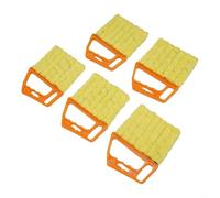 Cepillo de microfibra para cocina, herramienta de limpieza de aire, con paños lavables desmontables, mango de abdominales, persianas venecianas, acondicionadores, superficies, 5 piezas, (naranja)