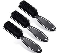 Cepillo de nailon de peluquero para limpiar cuchillas de cortapelos, recortadoras y cortapelos, cepillo para uñas, 3 unidades, color negro