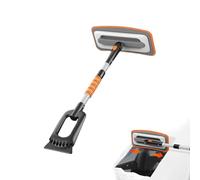 Cepillo de nieve genérico | 360 ° giratorio extensible largo y cepillo de nieve | Car Scraper with Ergonomic Foam Grip for Window Truck SUV Vehicle Roof Winter Cleaning Frost Home Garden Lawn