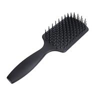 Cepillo de Paleta para el Cabello, Masaje del Cuero Cabelludo, Esmerilado, Cómodo Cepillo para Desenredar con Paleta de Dientes Redondos, Antideslizante Hueco para Peluquería(Cuadrado negro)