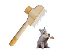Cepillo de para perros y gatos, cepillo autolimpiante para mascotas para el cuidado del largo y corto, cepillo para gatos con botón de desbloqueo, cepillo para quitar nudos para perros y