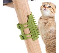 Cepillo de pared de gato-moneda automasosa, ajustable y portátil | Herramientas prácticas utilizadas durante el paso regular del animal en espacios de pared para limpiar los pelos y