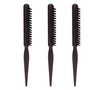 Cepillo de peinado con cerdas de nailon, bordes suavizantes, 3 piezas de cerdas cónicas que separan tu cabello uniformemente con mango ergonómico para salón de belleza