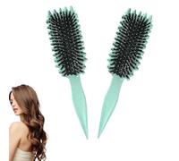 Cepillo de peinado para definir el cabello rizado utilizado para peinar y dar forma a los rizos, reducir el tirón del cabello y la separación de rizos para peinar hombres y mujeres (2 unidades, verde)