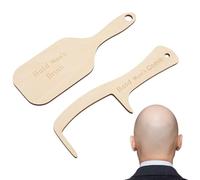 Cepillo de peine calvo regalo de mordaza de hombre calvo, peine de madera sin dientes para hombres calvos, regalo para futuros padres, para adultos, padre, marido, cumpleaños
